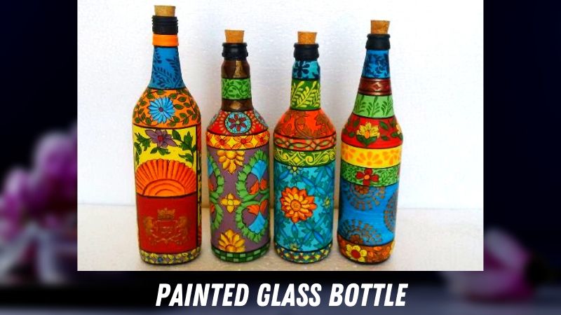 painted glass bottle